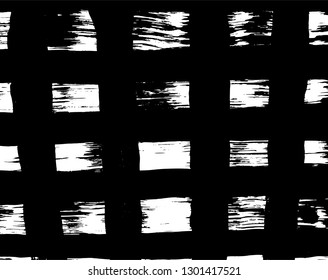 Brush grunge pattern. White and black vector.