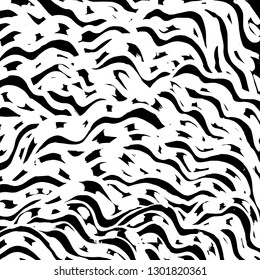 Brush grunge pattern. White and black vector.
