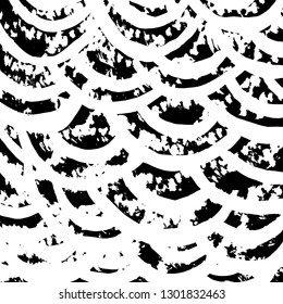 Brush grunge pattern. White and black vector.