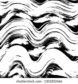 Brush grunge pattern. White and black vector.
