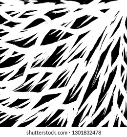 Brush grunge pattern. White and black vector.