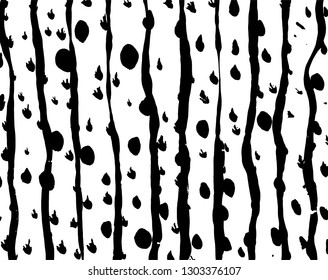 Brush grunge pattern. White and black vector.