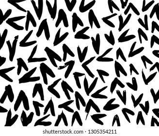 Brush grunge pattern. White and black vector.