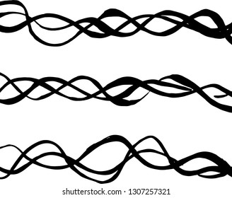 Brush grunge pattern. White and black vector.