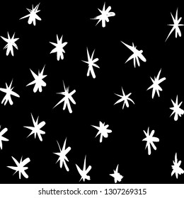 Brush grunge pattern. White and black vector.