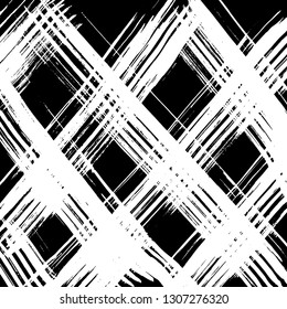 Brush grunge pattern. White and black vector.