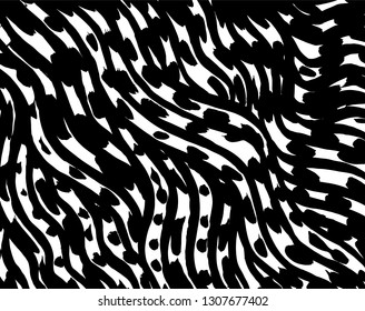 Brush grunge pattern. White and black vector.