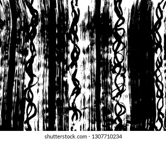 Brush grunge pattern. White and black vector.