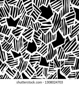 Brush grunge pattern. White and black vector.