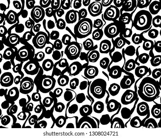 Brush grunge pattern. White and black vector.