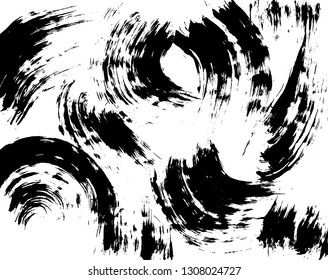 Brush grunge pattern. White and black vector.