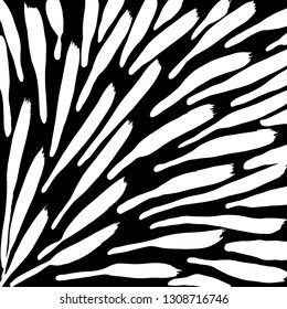 Brush grunge pattern. White and black vector.