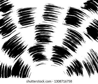Brush grunge pattern. White and black vector.