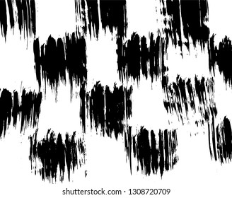 Brush grunge pattern. White and black vector.