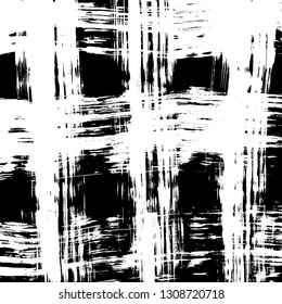 Brush grunge pattern. White and black vector.