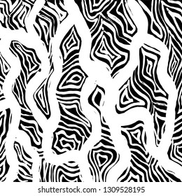 Brush grunge pattern. White and black vector.