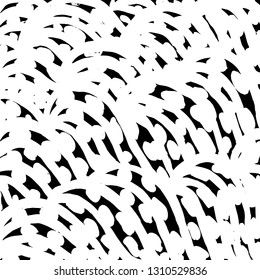 Brush grunge pattern. White and black vector.