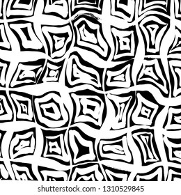 Brush grunge pattern. White and black vector.