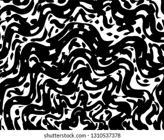 Brush grunge pattern. White and black vector.