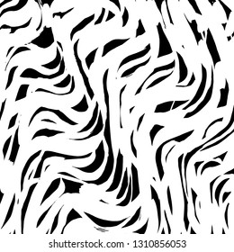 Brush grunge pattern. White and black vector.