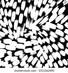 Brush grunge pattern. White and black vector.