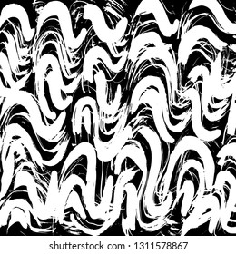 Brush grunge pattern. White and black vector.
