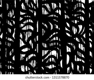 Brush grunge pattern. White and black vector.
