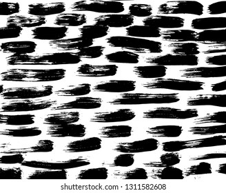 Brush grunge pattern. White and black vector.
