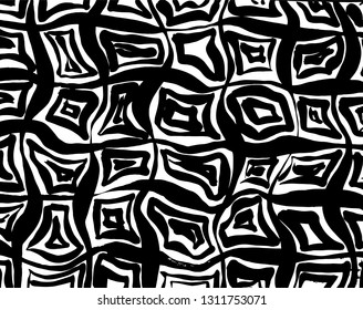 Brush grunge pattern. White and black vector.