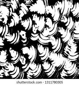 Brush grunge pattern. White and black vector.