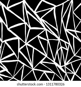 Brush grunge pattern. White and black vector.