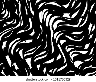 Brush grunge pattern. White and black vector.