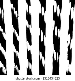 Brush grunge pattern. White and black vector.