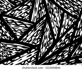 Brush grunge pattern. White and black vector.