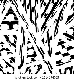 Brush grunge pattern. White and black vector.