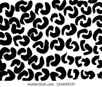 Brush grunge pattern. White and black vector.