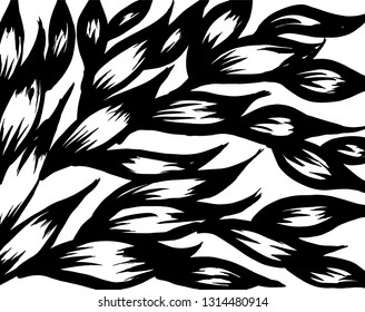 Brush grunge pattern. White and black vector.