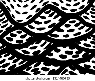 Brush grunge pattern. White and black vector.
