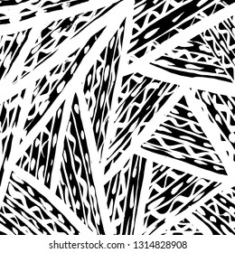 Brush grunge pattern. White and black vector.