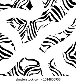 Brush grunge pattern. White and black vector.