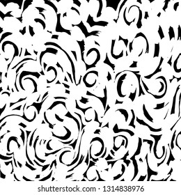 Brush grunge pattern. White and black vector.
