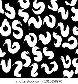 Brush grunge pattern. White and black vector.