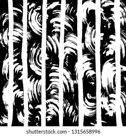 Brush grunge pattern. White and black vector.
