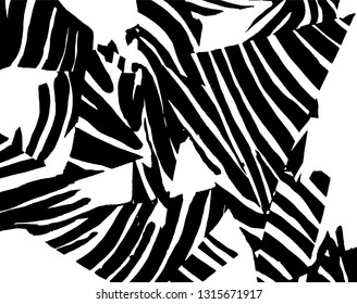 Brush grunge pattern. White and black vector.