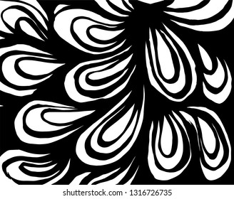 Brush grunge pattern. White and black vector.