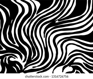 Brush grunge pattern. White and black vector.
