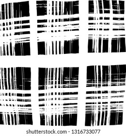 Brush grunge pattern. White and black vector.
