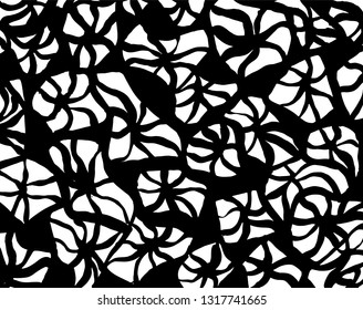 Brush grunge pattern. White and black vector.