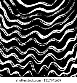 Brush grunge pattern. White and black vector.