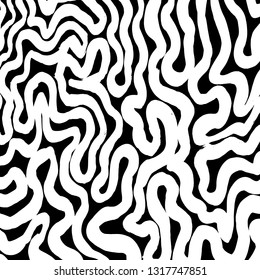 Brush grunge pattern. White and black vector.